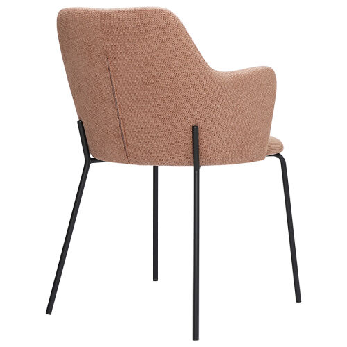 Стул dwight, фактурный шенилл, коралловый 2