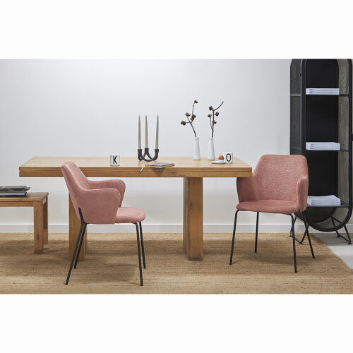 Стул dwight, фактурный шенилл, коралловый 7