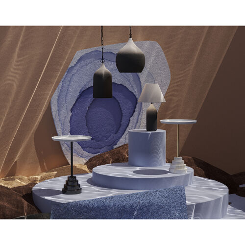 Столик кофейный sustainable collection, D38 см, серо-голубой/чер 5 Столик кофейный sustainable collection, D38 см, серо-голубой/чер 5