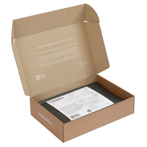 Комплект постельного белья серого цвета с принтом Спелая смороди 6