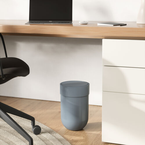 Корзина для мусора с крышкой touch, 6 л, голубая 1