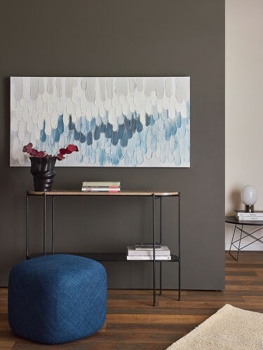 Панно декоративное с ручной росписью by feel, 140х70 см, серо-го 2