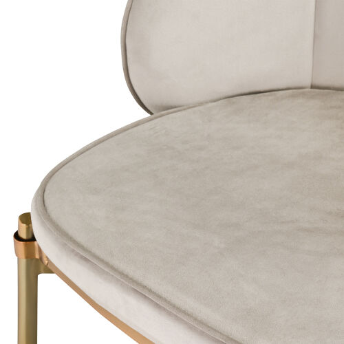 Стул полубарный coral, велюр, серо-бежевый 6