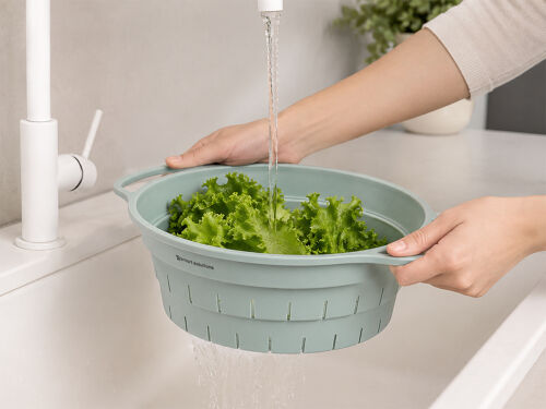 Дуршлаг складной силиконовый smart helper, D25,5 см, шалфей 2