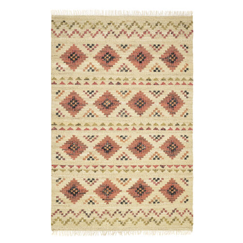 Ковер из джута и шерсти по мотивам башкирских орнаментов из коллекции cultural heritage, 200х300 см