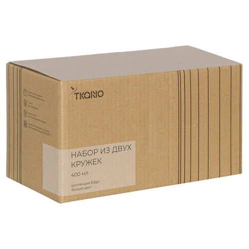 Набор из двух кружек белого цвета из коллекции edge, 400 мл 6