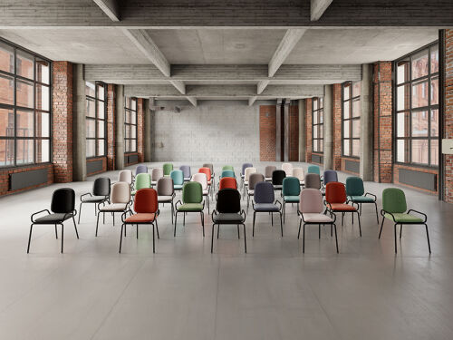 Стул ror, double frame, велюр, черный /черный 2