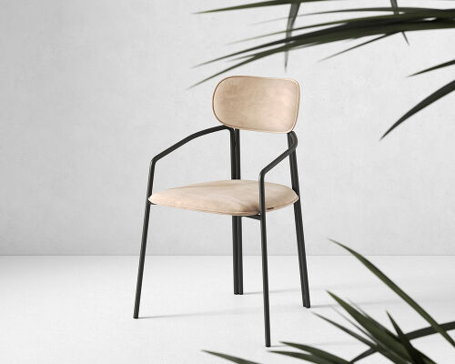 Стул ror, round, велюр, черный/бежевый 7