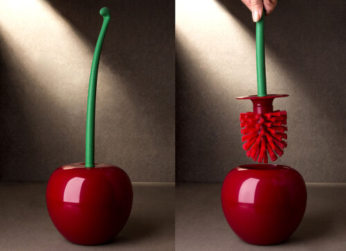 Ершик для туалета cherry, красный/зеленый 2 Ершик для туалета cherry, красный/зеленый 2