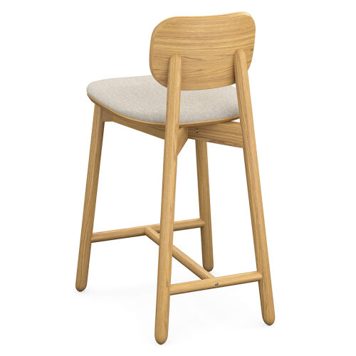 Стул полубарный saga, рогожка, бежевый 5