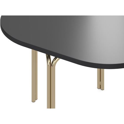 Столик кофейный ror, 75х50 см, латунь/черный 3