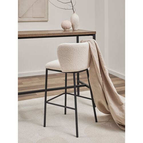 Стул барный foggy, букле, молочный 3