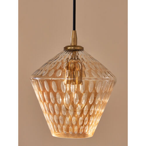 Светильник подвесной mystic aura, D20 см, янтарно-золотой 2