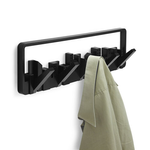 Вешалка настенная skyline, 50 см, черная, 5 крючков 1