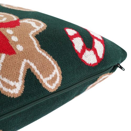 Подушка вязаная с новогодним рисунком gingerman из коллекции new 6