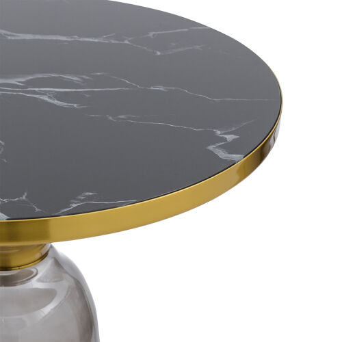 Столик кофейный odd, D50 см, мрамор/черный 5