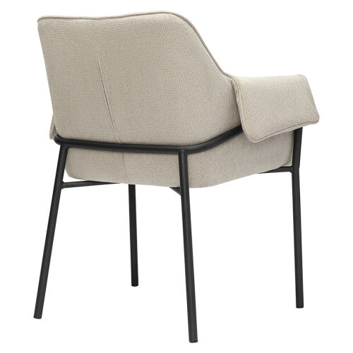 Стул aline, шенилл, серо-бежевый/черный 3