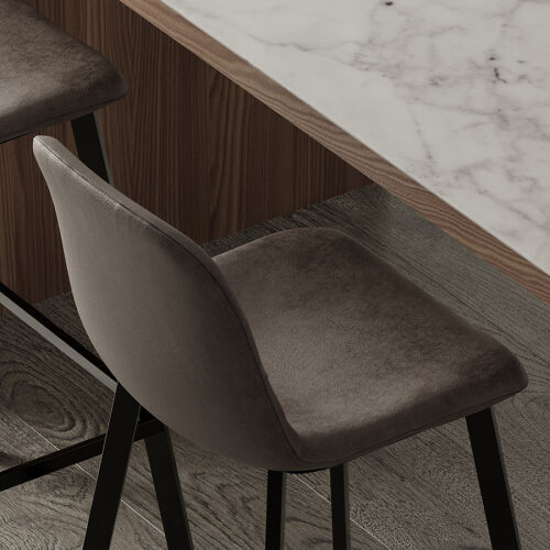 Стул барный hugh, экокожа, серо-коричневый 6