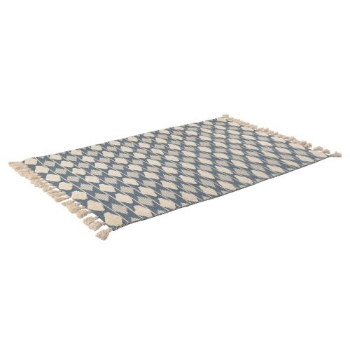 Ковер из хлопка синего цвета argyle из коллекции ethnic, 160х230 3 Ковер из хлопка синего цвета argyle из коллекции ethnic, 160х230 3