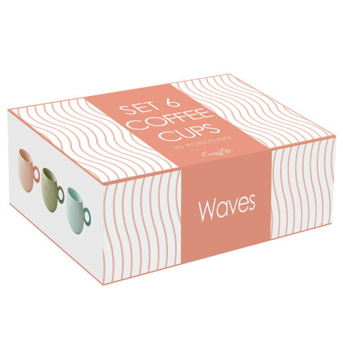 Набор кружек для кофе waves, 90 мл, 6 шт. 2