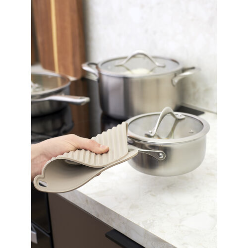 Подставка-прихватка под горячее smart helper, 19х18 см, бежевая 1