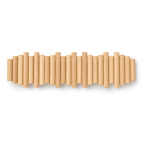 Вешалка настенная picket, 61 см, 8 крючков, натуральное дерево 1