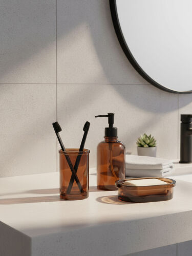 Стакан для зубных щеток amber, темно-янтарный 2