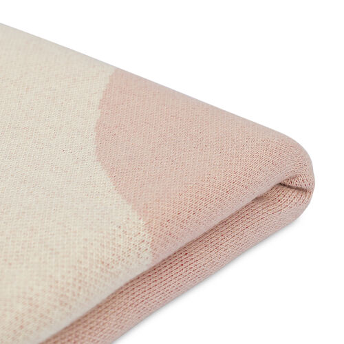 Плед из хлопка с авторским принтом бежевого цвета из коллекции f 6