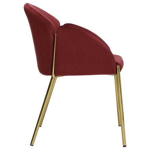 Стул raspy, велюр, бордовый 2