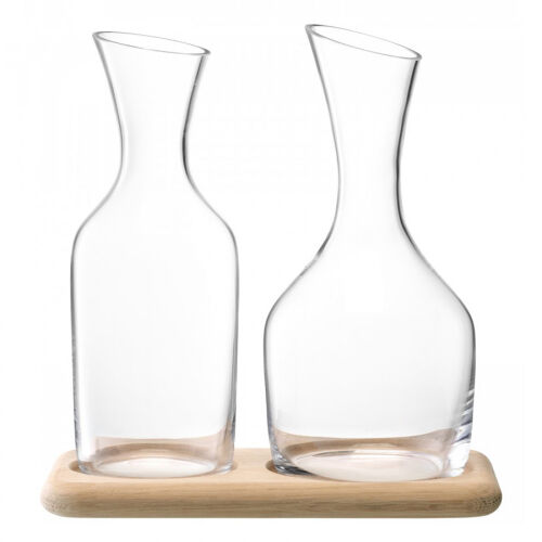 Набор кувшинов для вина и воды на деревянной подставке 1,2 л/1,4 1