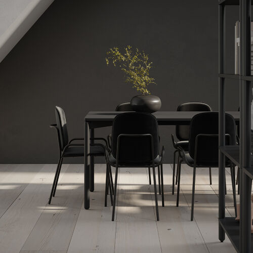 Стол обеденный saga, 75х120 см, темно-серый 2