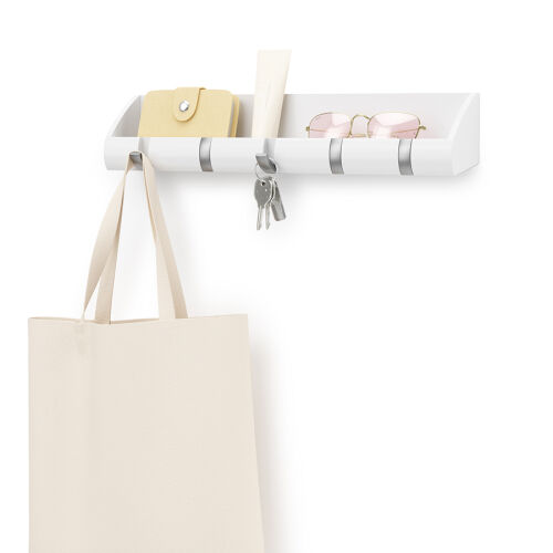 Вешалка-органайзер cubby белая 4