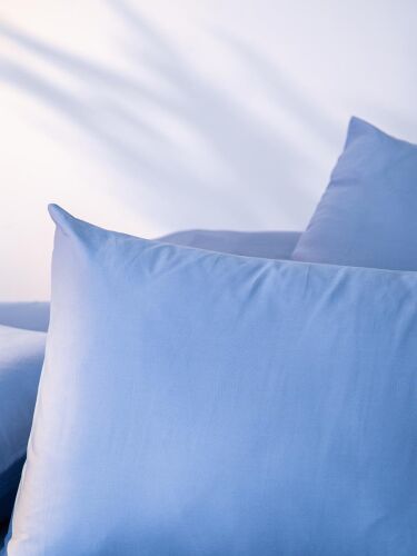 Набор наволочек из премиального сатина джинсово-синего цвета из  4