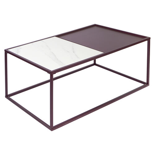 Столик журнальный mayen, 110х50 см, белый/сливовый