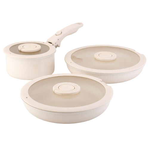 Набор посуды для приготовления со съемной ручкой smart ceramic,  2