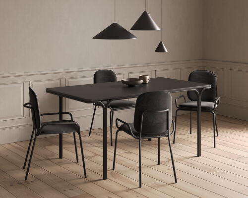 Стул ror, double frame, велюр, черный /черный 3