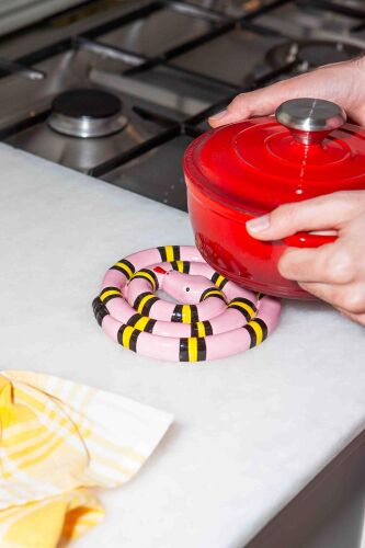 Подставка под горячее snake, розовая 2