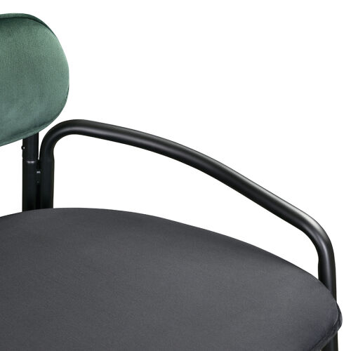 Стул полубарный ror, round, велюр, черный/темно-зеленый/черный 7