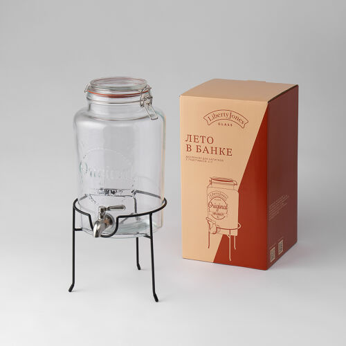 Диспенсер для напитков с подставкой maison jar, 5 л 7