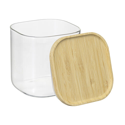 Банка для хранения квадратная glass bamboo, 800 мл 5 Банка для хранения квадратная glass bamboo, 800 мл 5