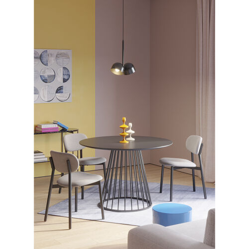 Стул round, рогожка, дымчато-серый 2