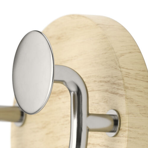 Вешалка настенная melody, 2 крючка, натуральное дерево/никель 2