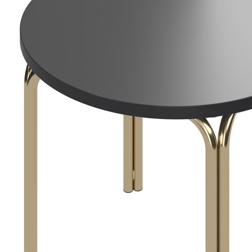Столик кофейный ror, D50 см, латунь/черный 5