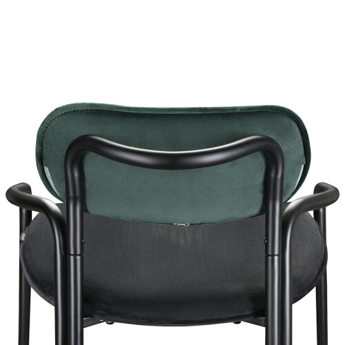 Стул барный ror, round, велюр, черный/темно-зеленый/черный 6