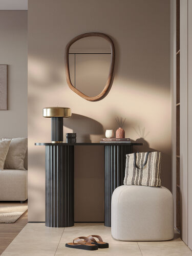 Лампа настольная stone, D27х35 см, черная/золотистая 2