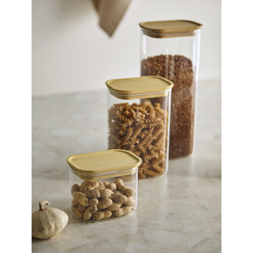 Банка для хранения прямоугольная glass bamboo, 2 л 1 Банка для хранения прямоугольная glass bamboo, 2 л 1