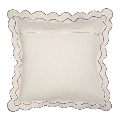 Чехол на подушку с контрастным кантом сиреневого цвета из коллек 4