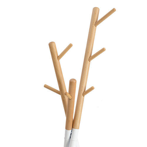 Вешалка напольная amundsen, 172 см, белая/натуральное дерево 5