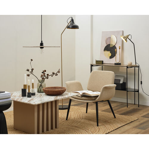 Торшер enkel sand, 165 см, золотистый/черный 3