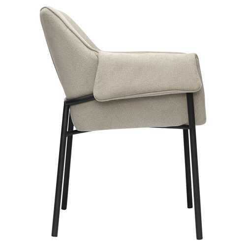 Стул aline, шенилл, серо-бежевый/черный 2